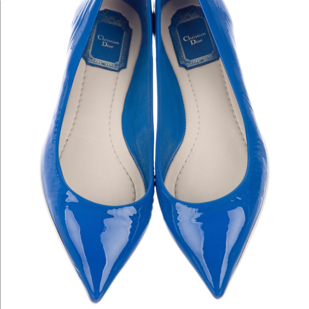 Christian Dior Def Cruise Patent Leather Flats Size 7.5